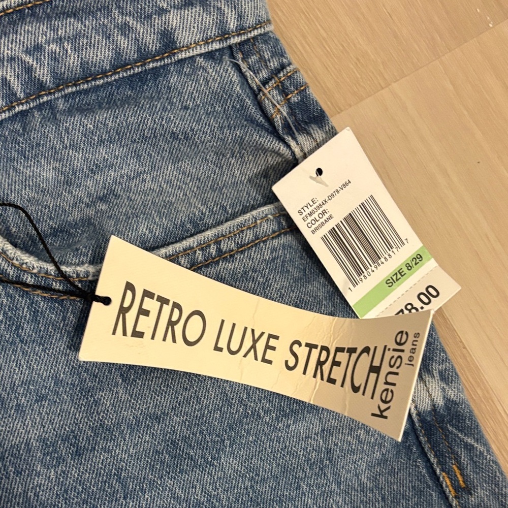 Kensie cropped barrel jeans Sz 8/29 NWT - Picture 5 of 10